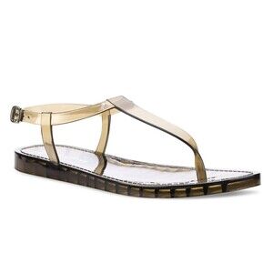 Sun Stone Womens 11 M Black Jelly Kristi 2 Flat Thong Sandals NIB IS8